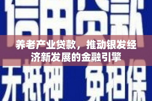 北碚养老产业贷款，推动银发经济新发展的金融引擎
